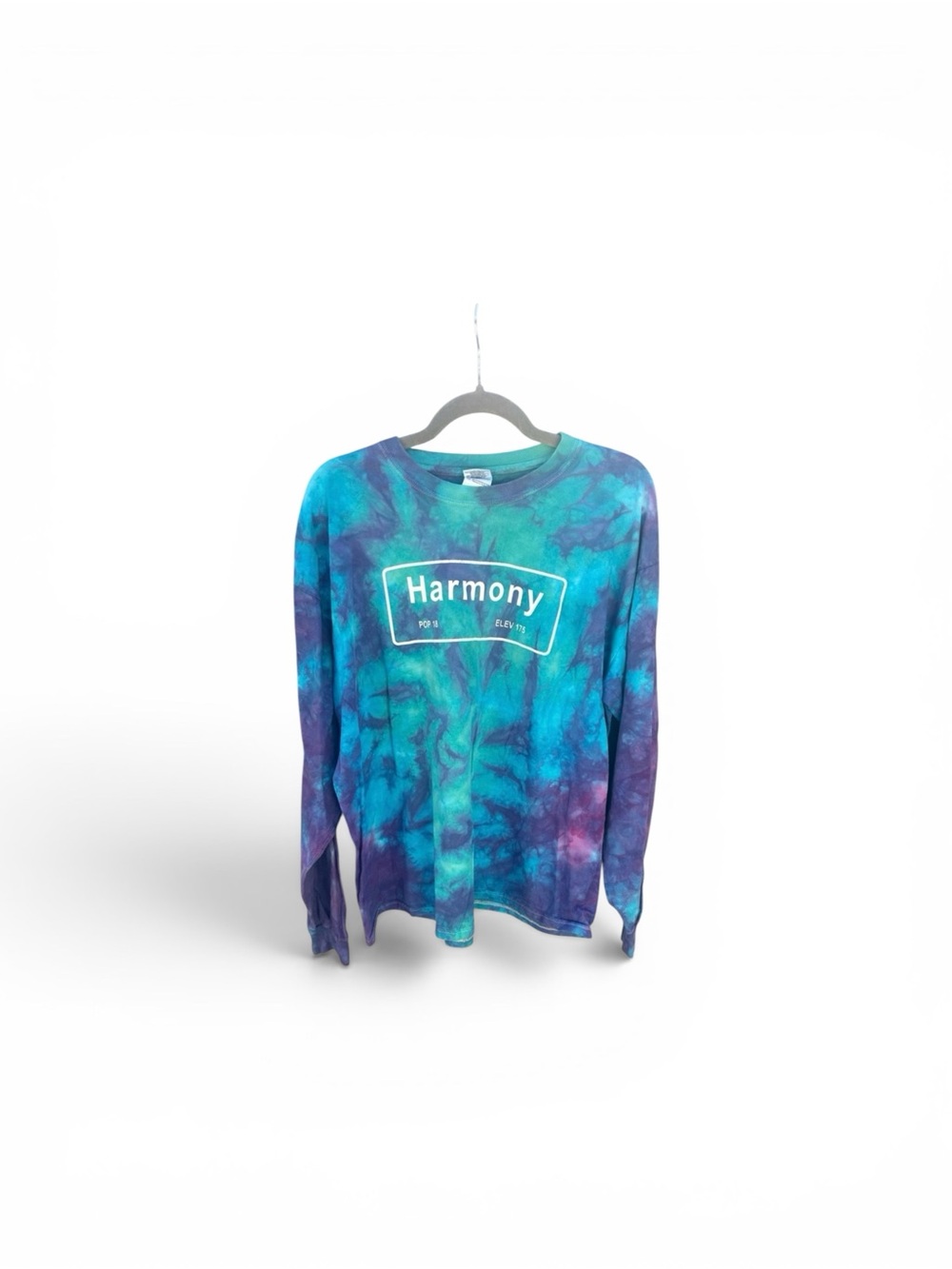 Vintage Style Harmony California Tie Dye Long Sleeve Shirt XL Pop 18 100% Cotton